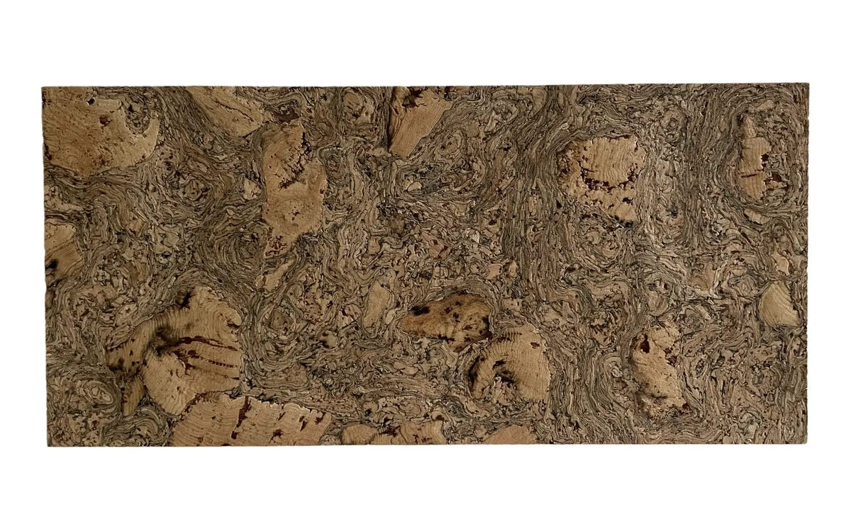 Saphira Black cork wall tile, 600 × 300 mm, dark cork surface with black and charcoal veining