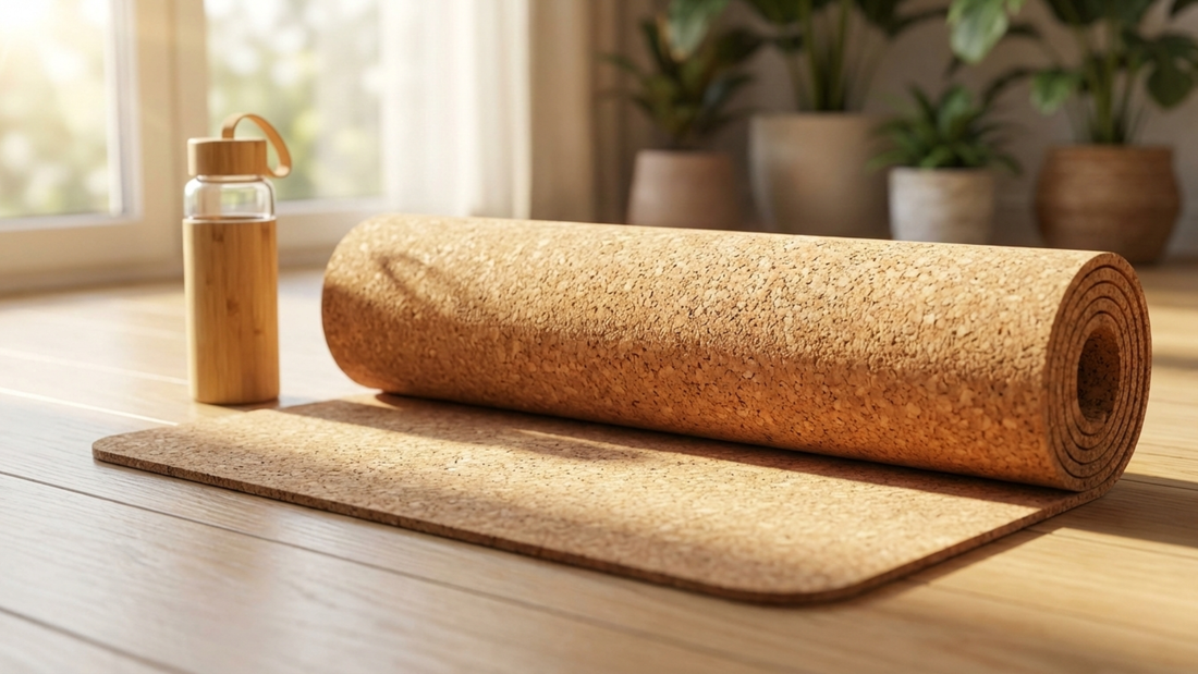 Cork yoga mat for yoga and wellness practice