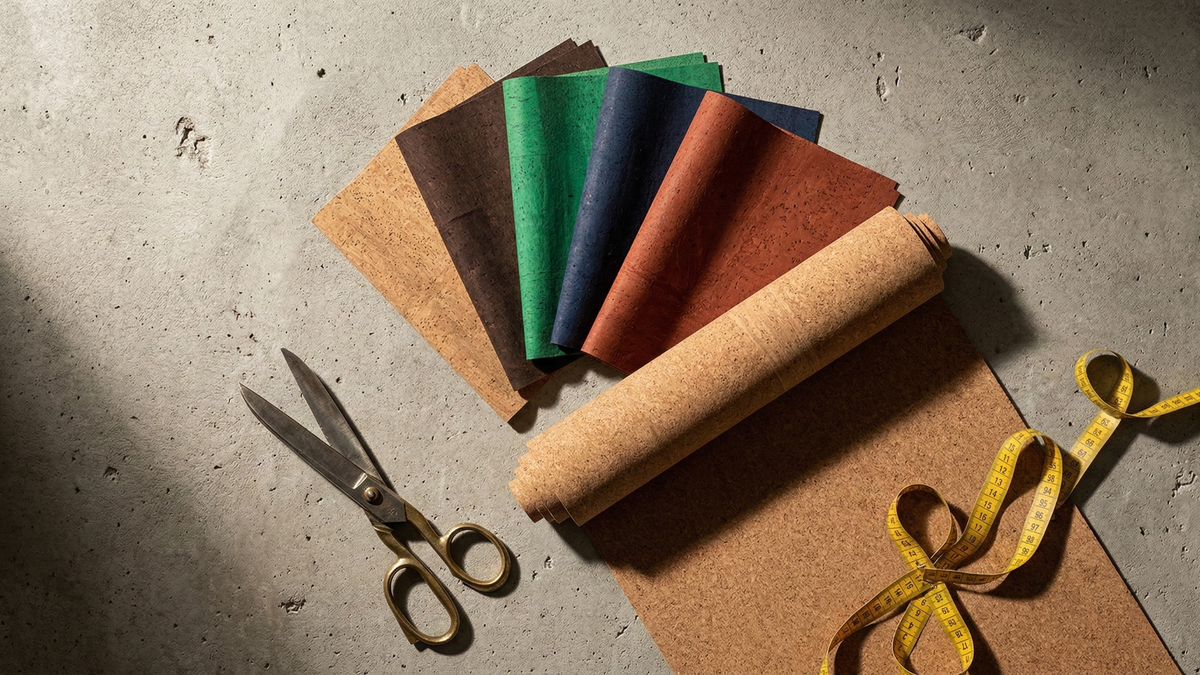 Portuguese cork fabric and cork textile rolls