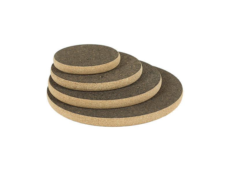 High Density Cork Round Hot Pad — Dark - Ø 150mm - Portuguese cork product