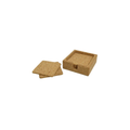 Cork Square Coaster Set with Holder — Natural - Portuguese cork product