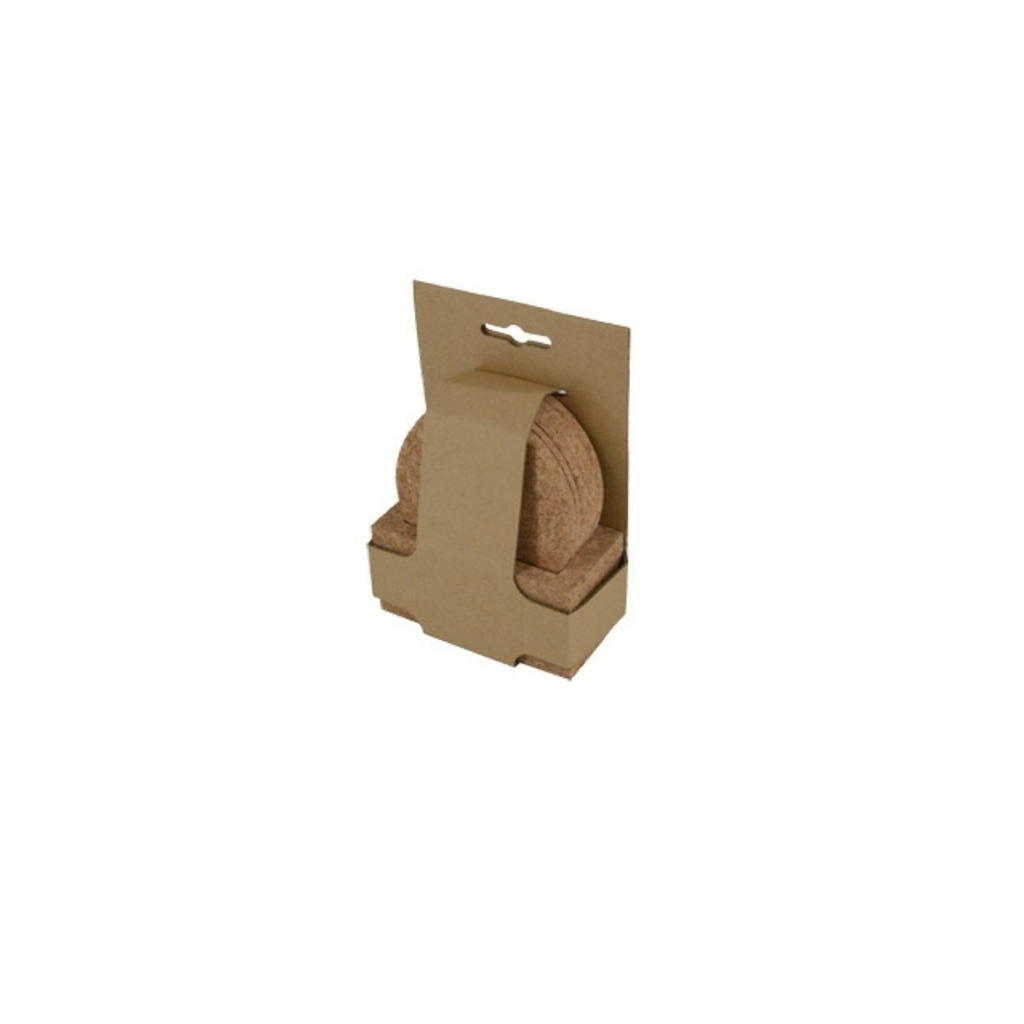 Cork Hot Pad — Individual Retail Hanging Pack - Glassmats & holder - Portuguese cork product