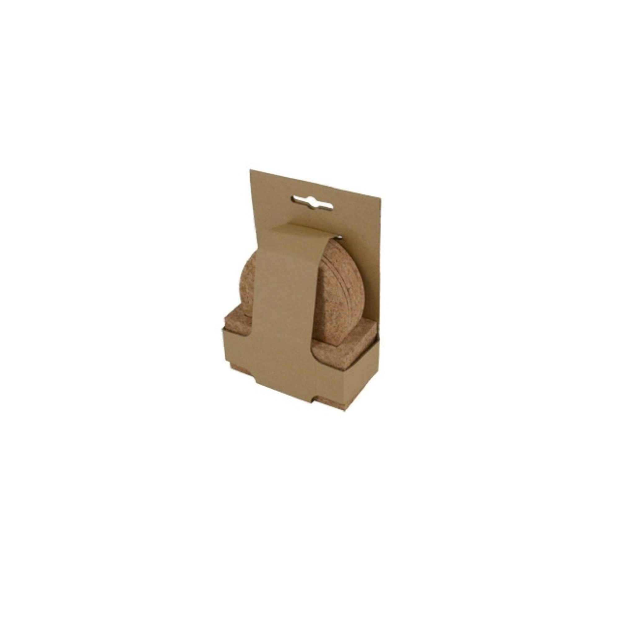 Cork Hot Pad — Individual Retail Hanging Pack - Glassmats & holder - Portuguese cork product