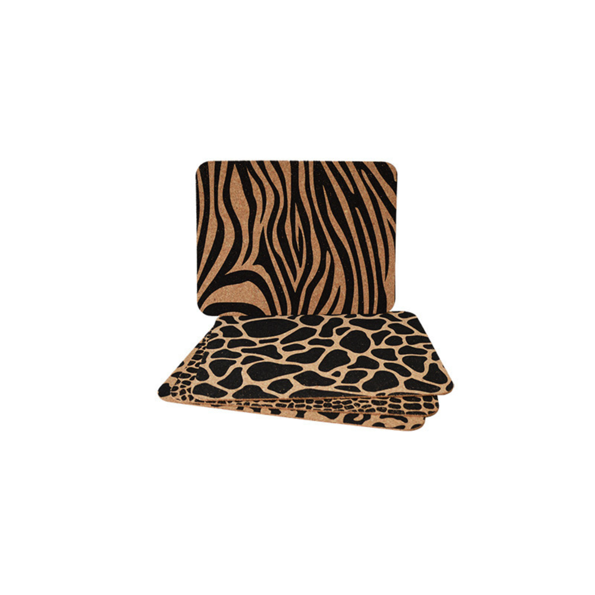Cork Placemat Set of 4 — Jungle Print - Portuguese cork product