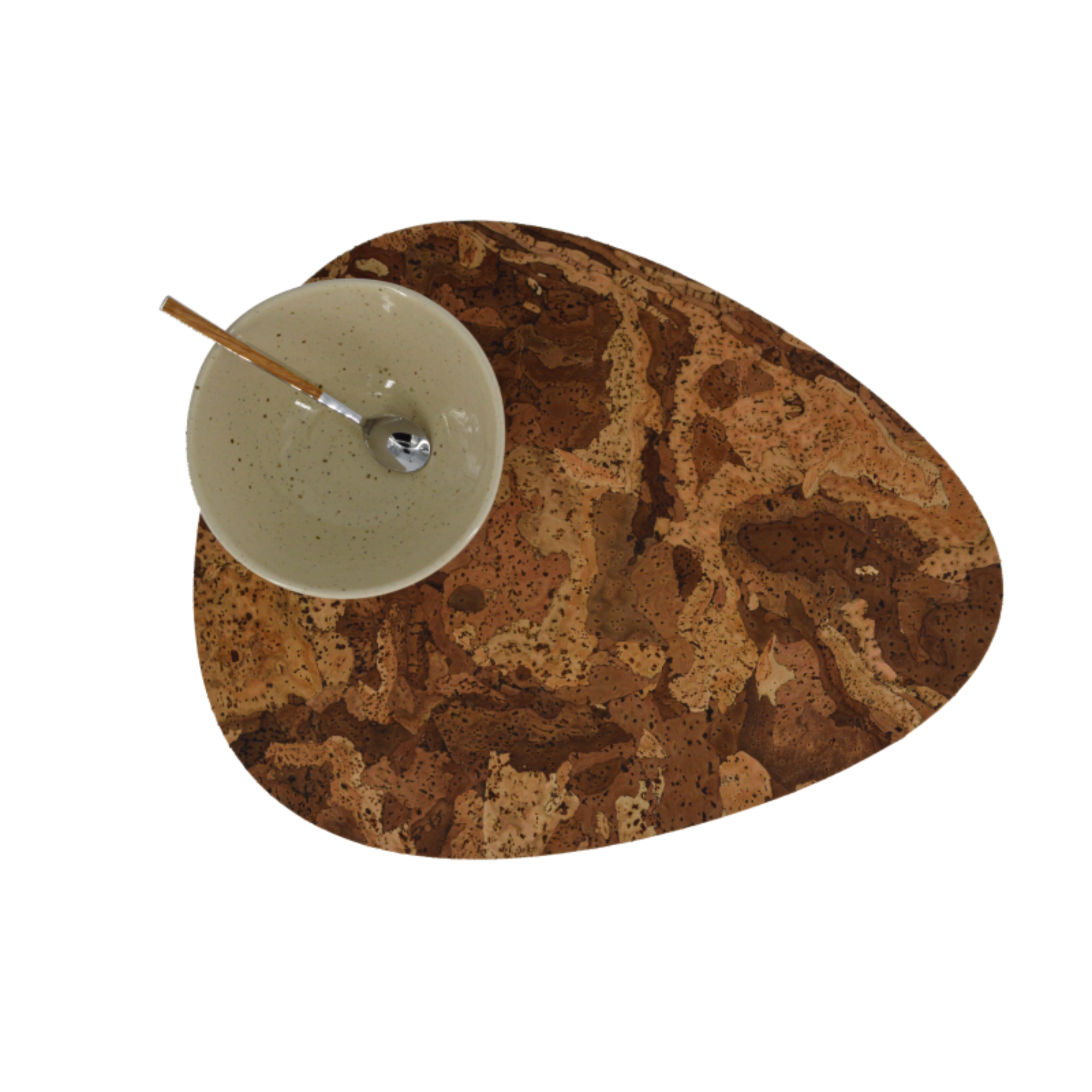 Cork Teardrop Placemat Set of 4 — Angola Natural - Standard — 420 × 310mm - Portuguese cork product