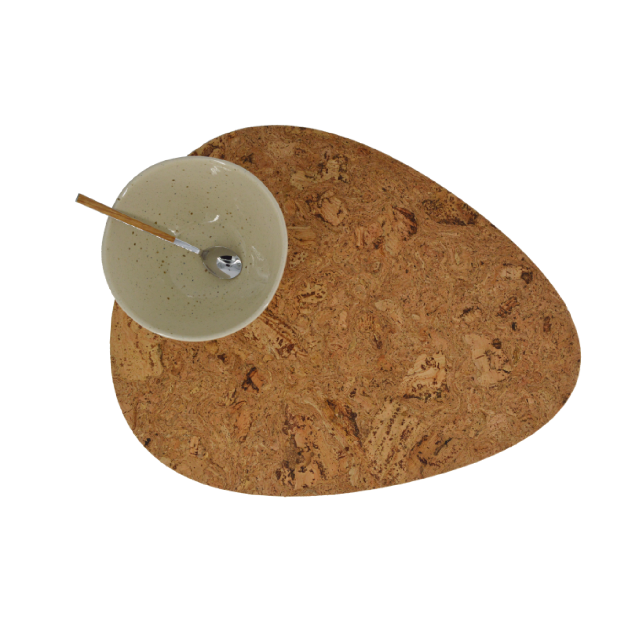 Cork Teardrop Placemat Set of 4 — Natural - Standard — 420 × 310mm - Portuguese cork product