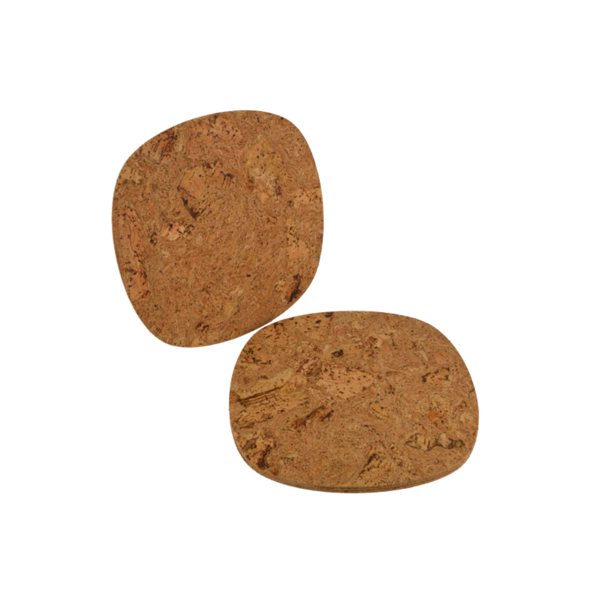 Cork Pebble Placemat Set of 4 — Rounded Square Iceberg Natural - Portuguese cork product