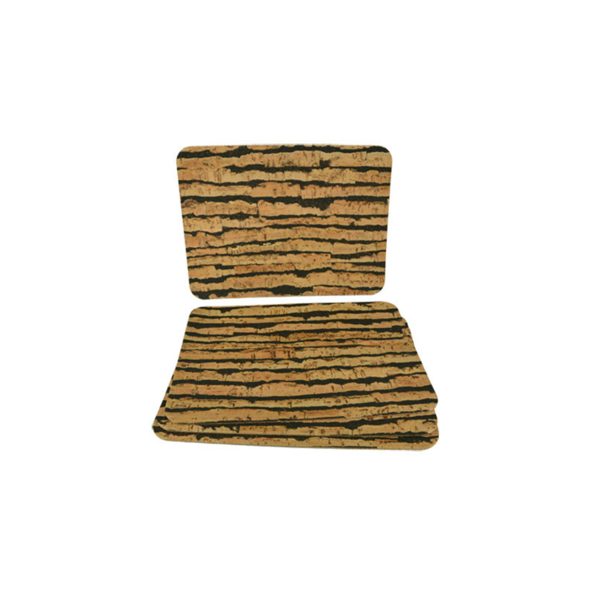 Cork Placemat Set of 4 — Tiger Stripe - Portuguese cork product