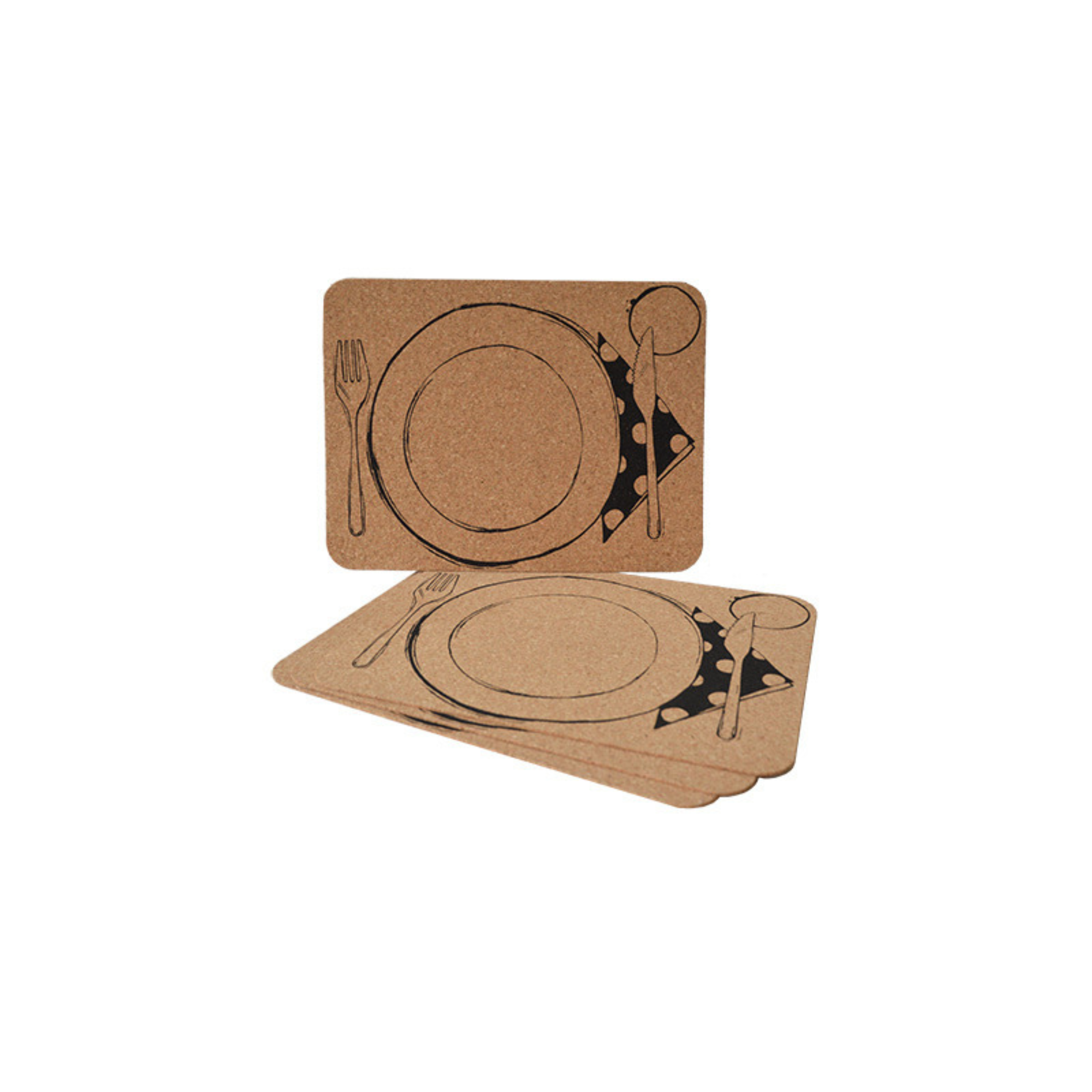 Cork Placemat Set of 4 — Table Setting Design - Portuguese cork product