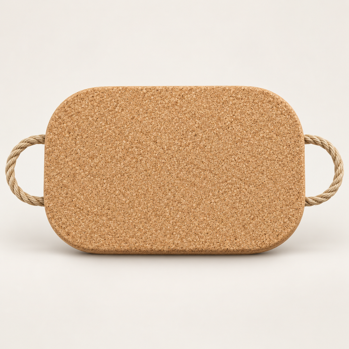 Thick Rectangular Cork Trivet with Rope 300 × 200 × 20 mm - hero