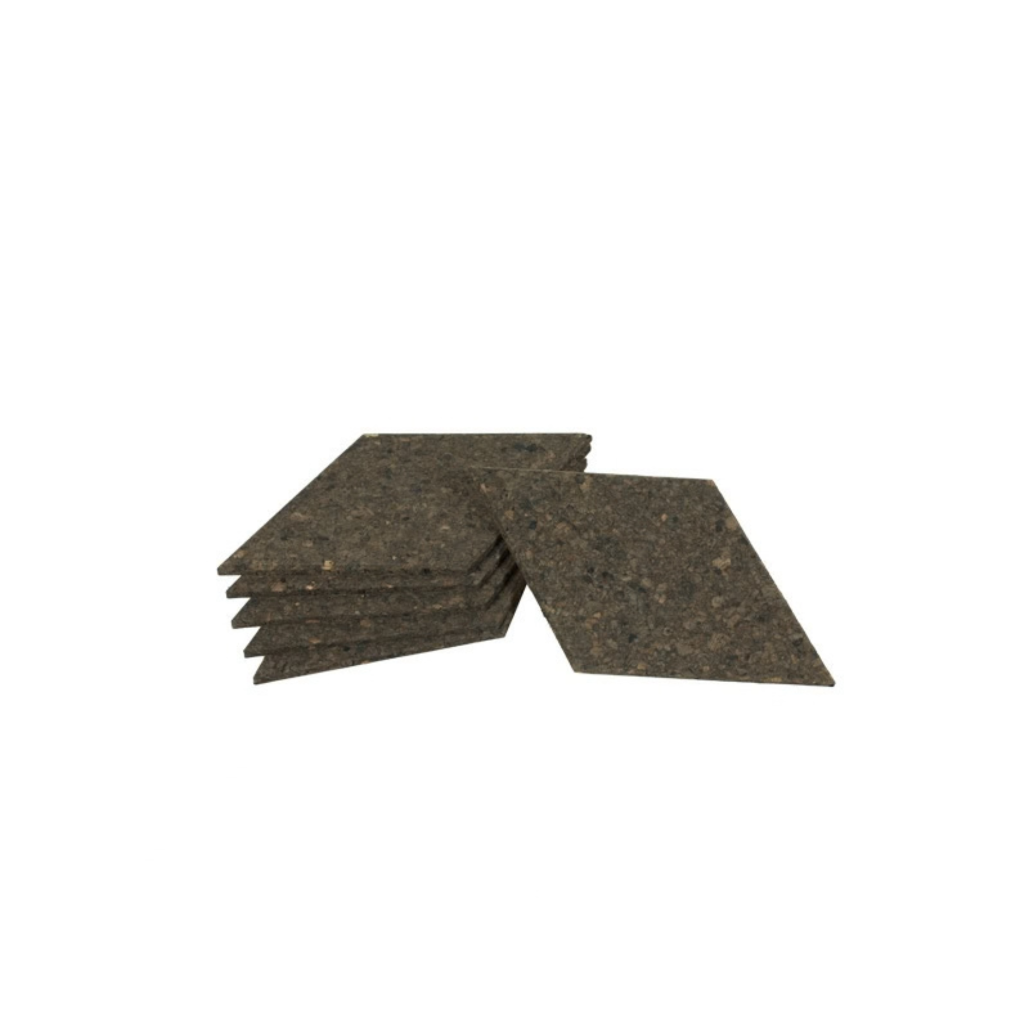 Cork Wall Tiles Diamond Brown | Set of 6 | Self-Adhesive - Portuguese cork product
