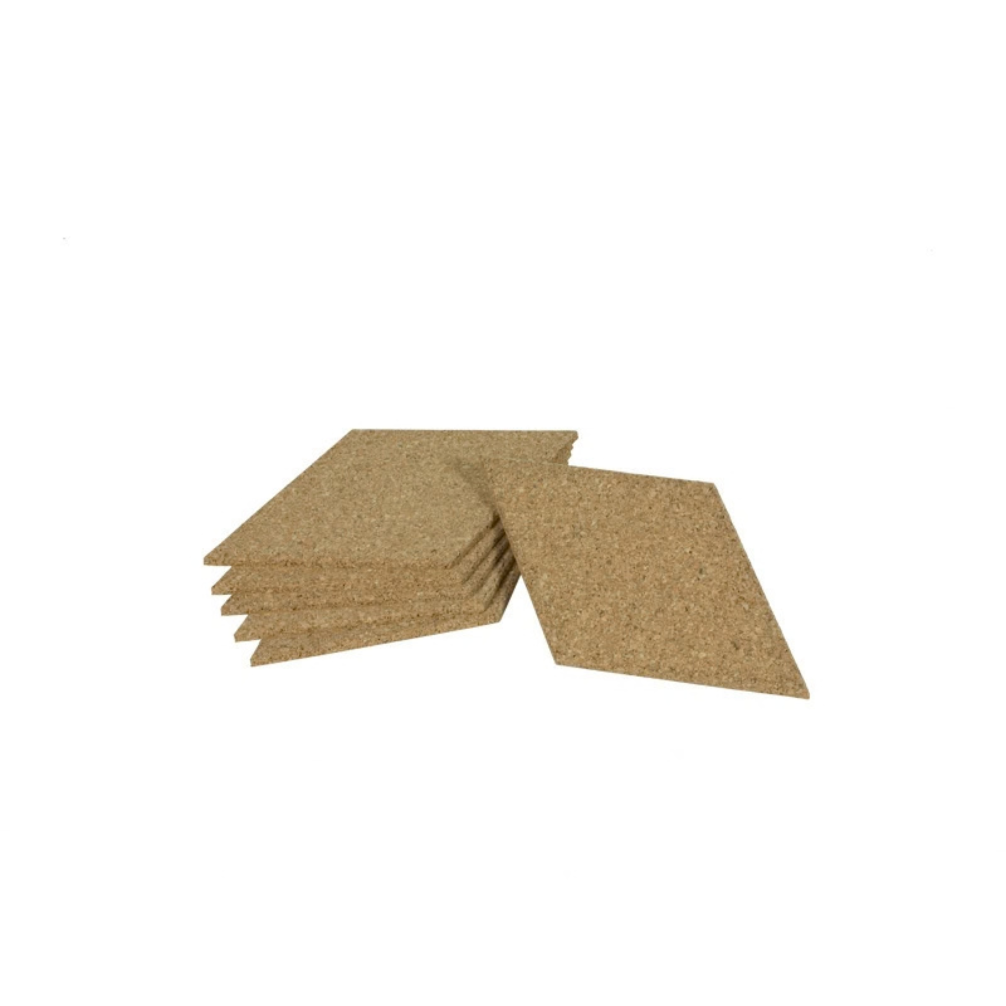 Cork Wall Tiles Diamond Natural | Set of 6 | Self-Adhesive - Portuguese cork product