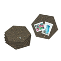 Cork Wall Tiles Hexagon Brown | Set of 6 | Self-Adhesive - Portuguese cork product