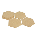 Cork Wall Tiles Hexagon Natural | Set of 6 | Self-Adhesive - Portuguese cork product