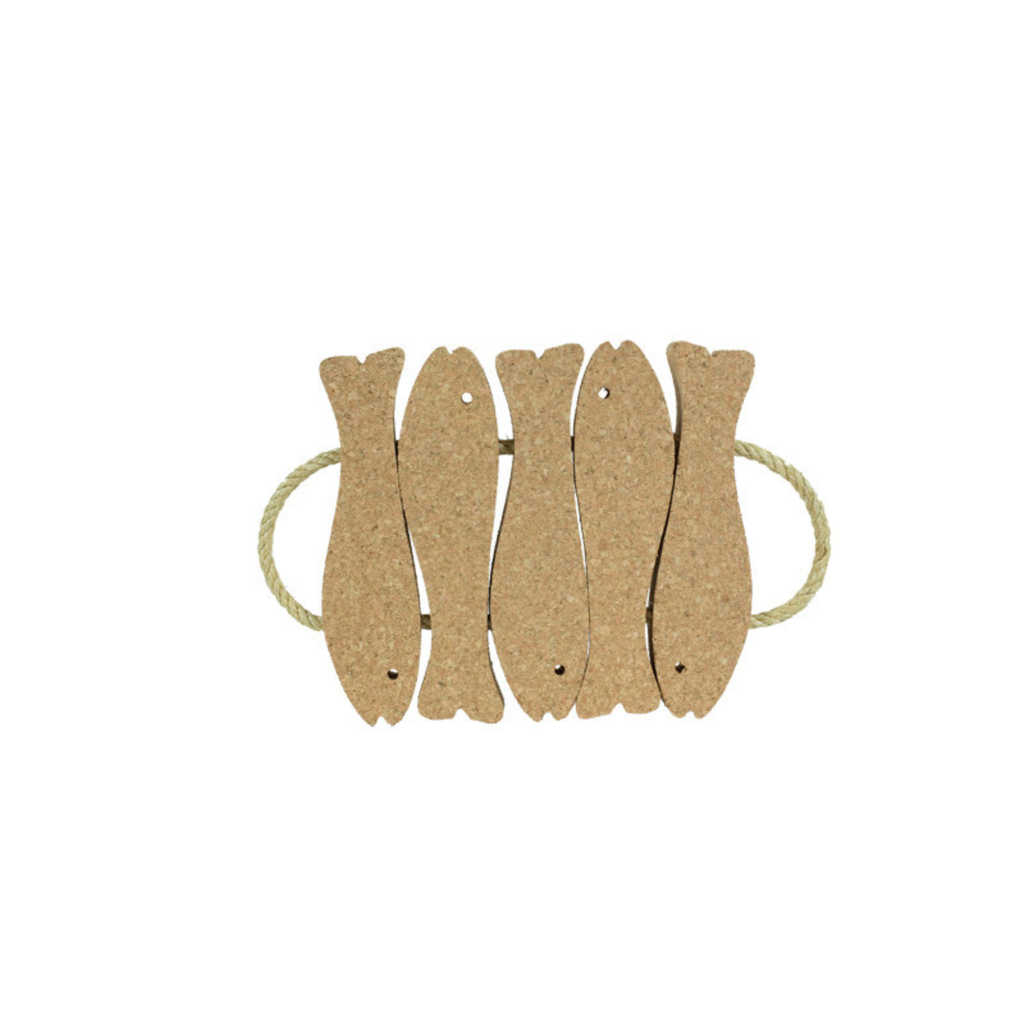 Cork Fish Hot Pad — Natural - Portuguese cork product