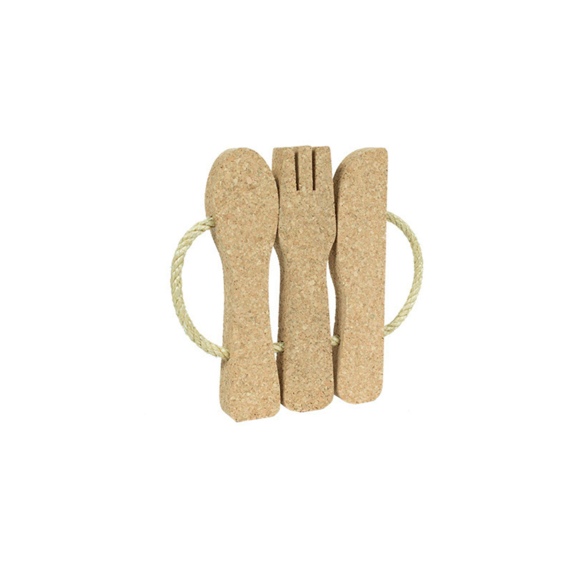 Cork Fork Shape Hot Pad — Kitchen Decor - 260 × 230mm - Portuguese cork product