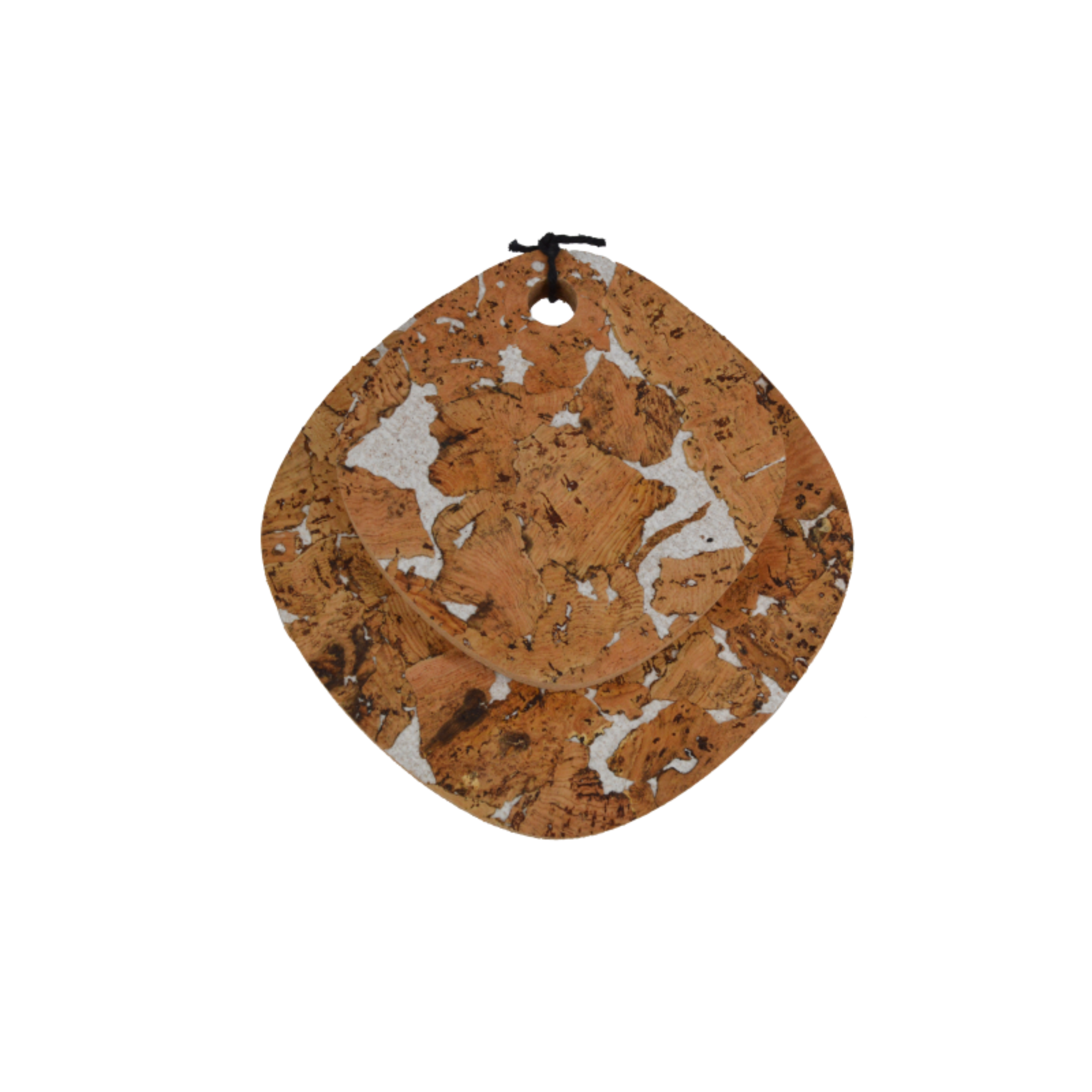 Cork Round Hot Pad Set of 2 — Forest Wood Pattern - Portuguese cork product
