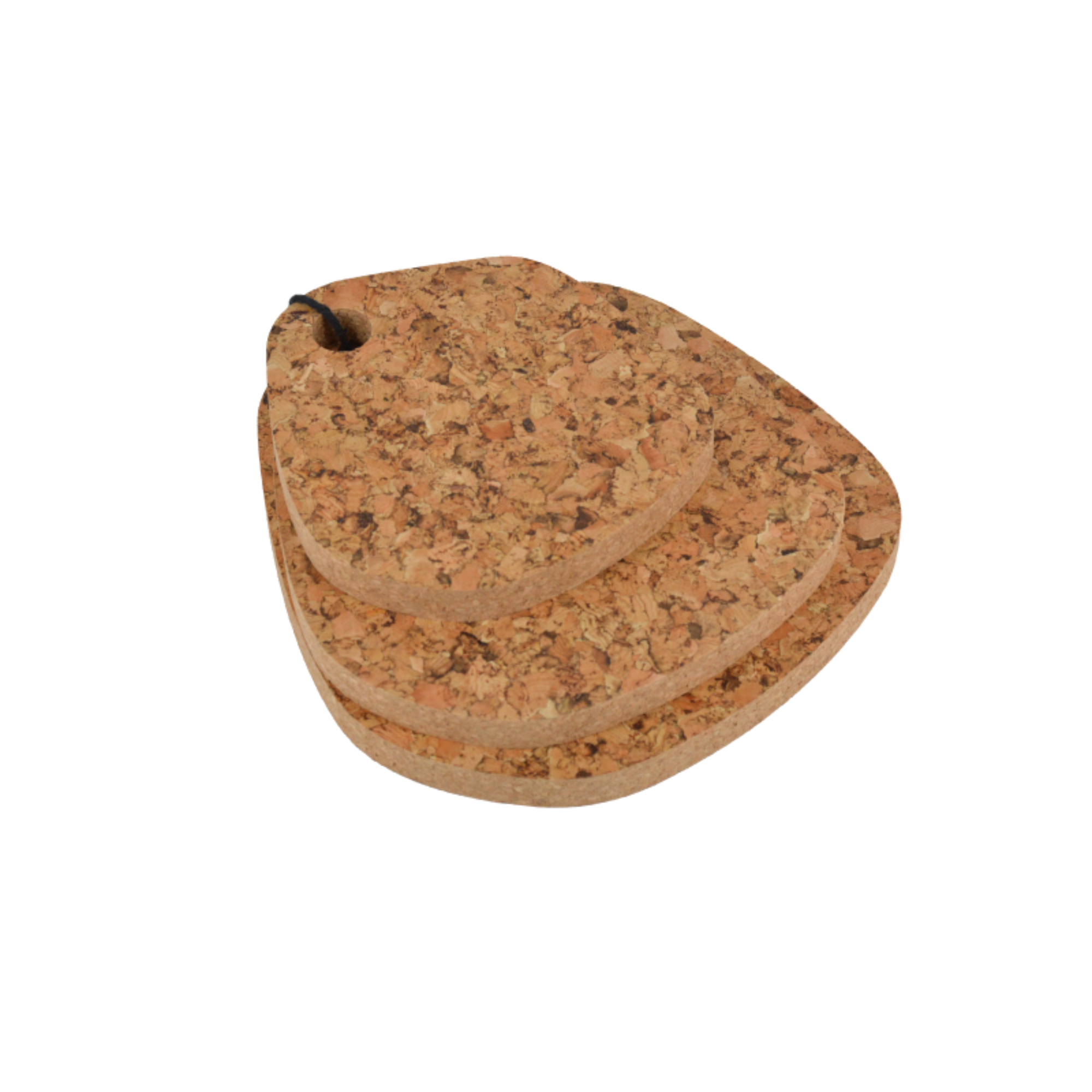 Cork Organic Hot Pad Set of 3 — Cork Terrain Pattern - Portuguese cork product
