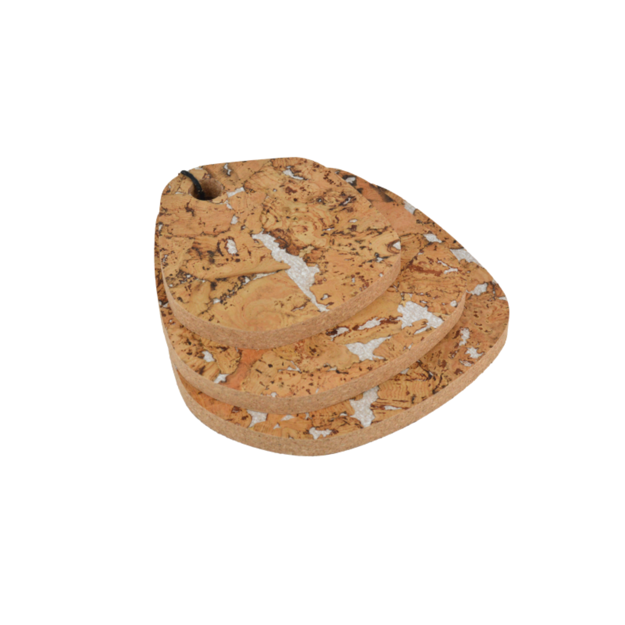 Cork Organic Hot Pad Set of 3 — Forest Wood Pattern - Portuguese cork product