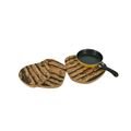 Cork Organic Hot Pad Set of 3 — Tiger Pattern - Portuguese cork product