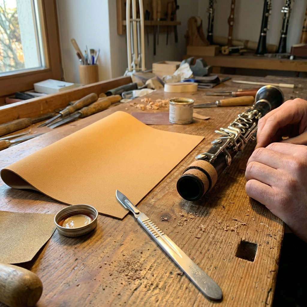 Premium Natural "Golden Cork" Sheet for Musical Instrument Repair - Luthier Grade AAA (12" x 4" / 300x100mm) - 1.2mm