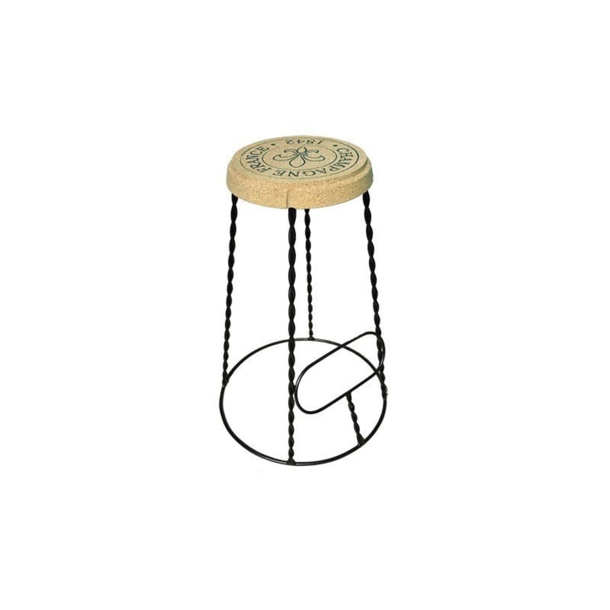 Cork Bar Stool Tall with Metal Legs | Ø510mm x H750mm - Portuguese cork product