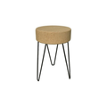 Cork Stool with Metal Hairpin Legs | Ø380mm x H480mm - Portuguese cork product