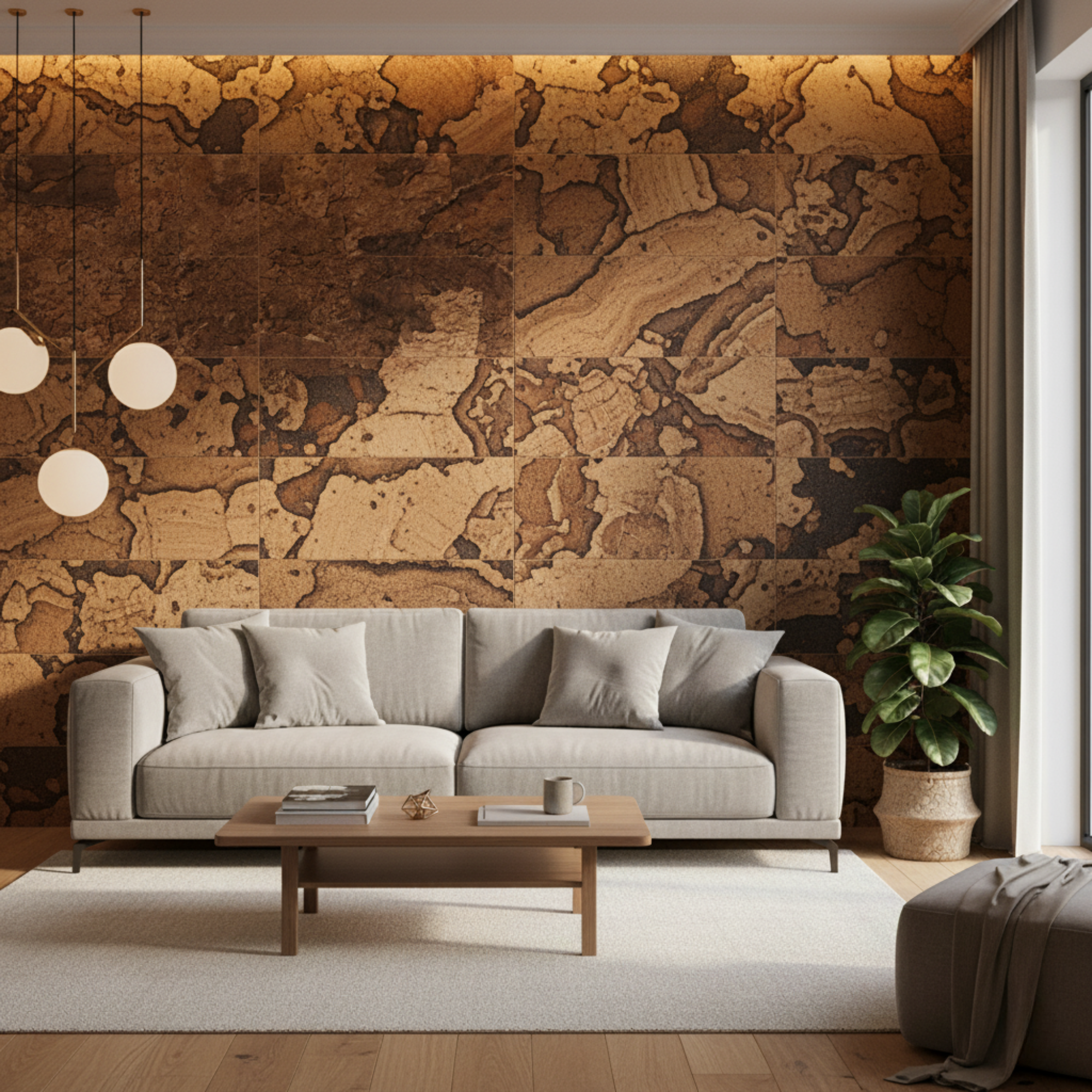 Natural Decorative Cork Bark Wall Tiles – CAMELEON