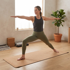 Cork Yoga Mat 4mm — Natural Cork & Natural Rubber | 1830x650mm - Portuguese cork product