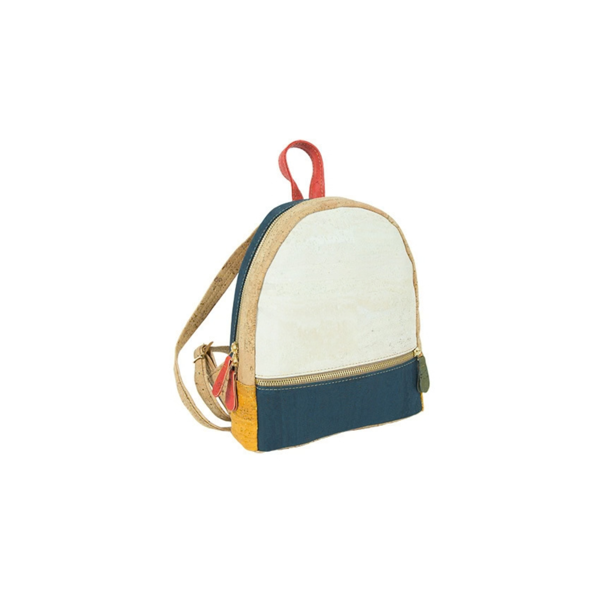 Cork Mini Backpack Navy & Red