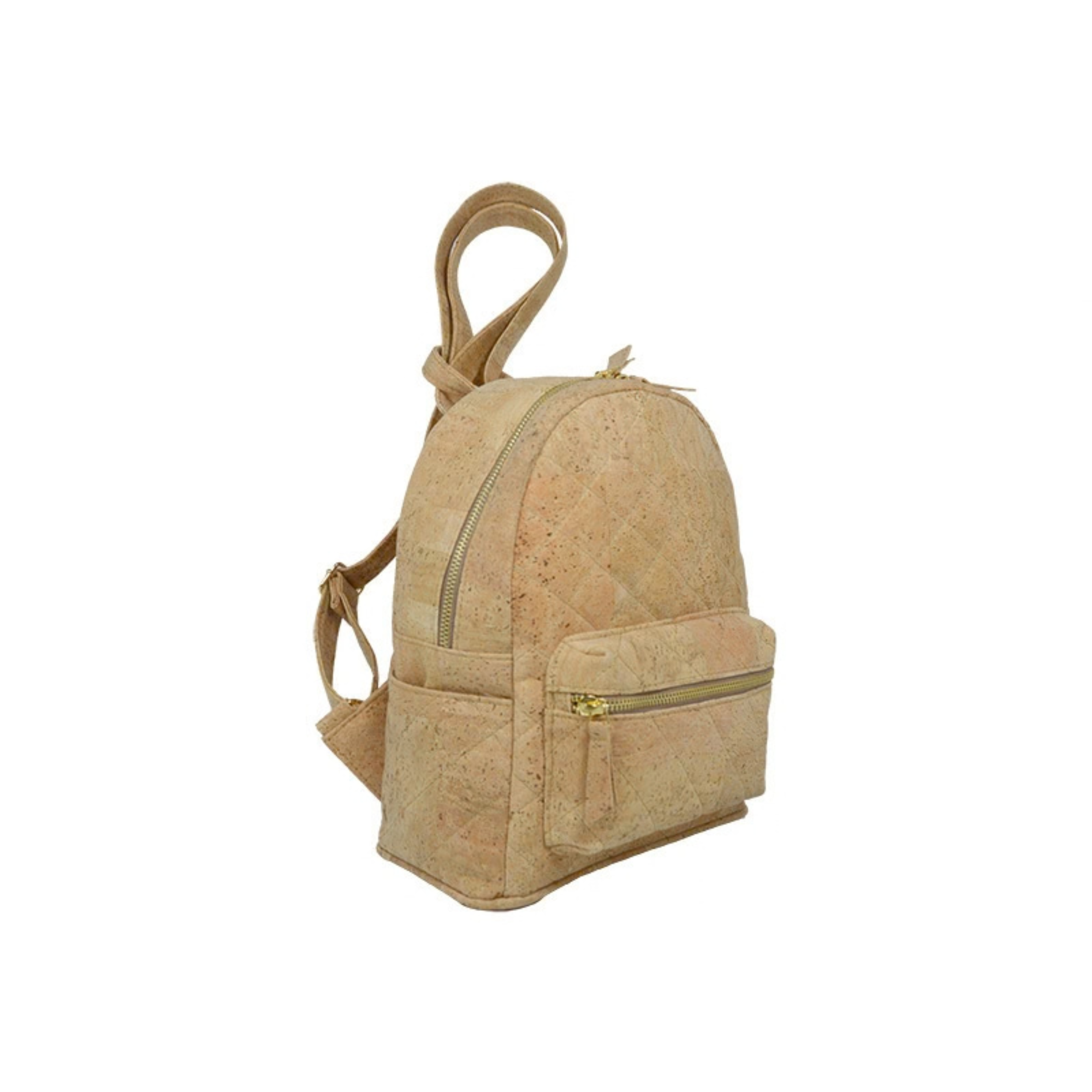Cork Compact Backpack Natural - Portuguese cork product