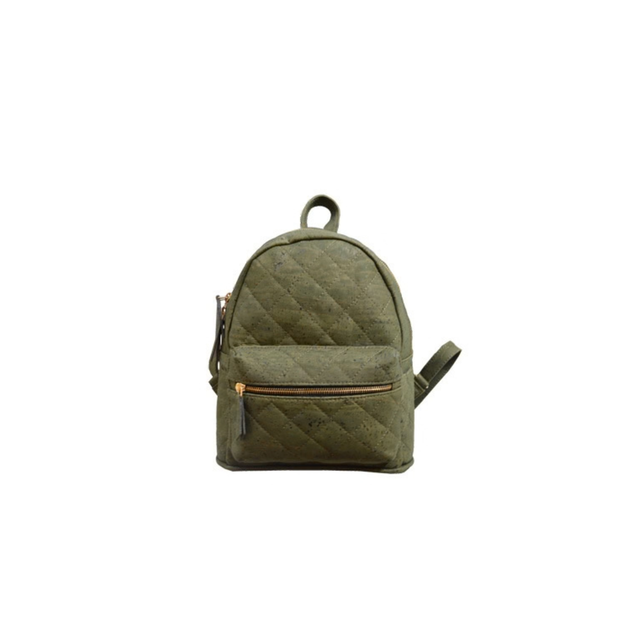 Cork Compact Backpack Green & Navy - Portuguese cork product