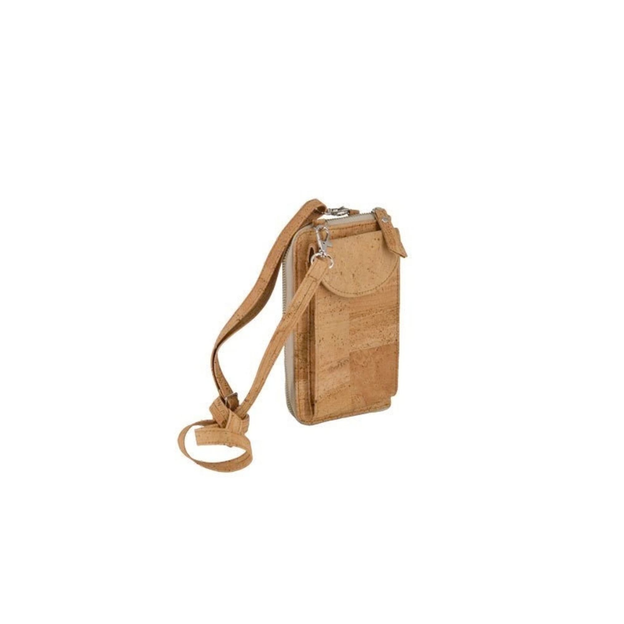 Cork Phone Wallet Crossbody Natural - Portuguese cork product