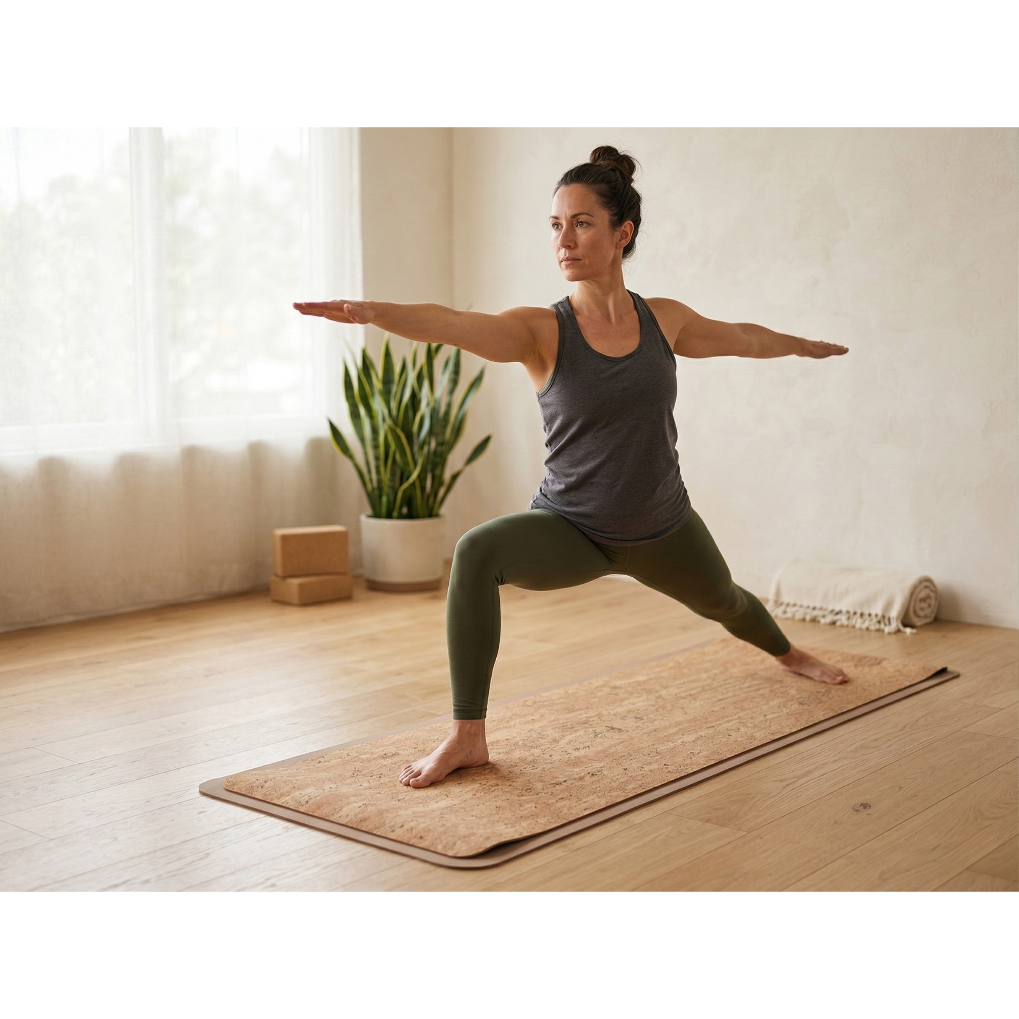 Cork Yoga Mat 5mm — Natural Cork & TPE | 1830x650mm - Portuguese cork product