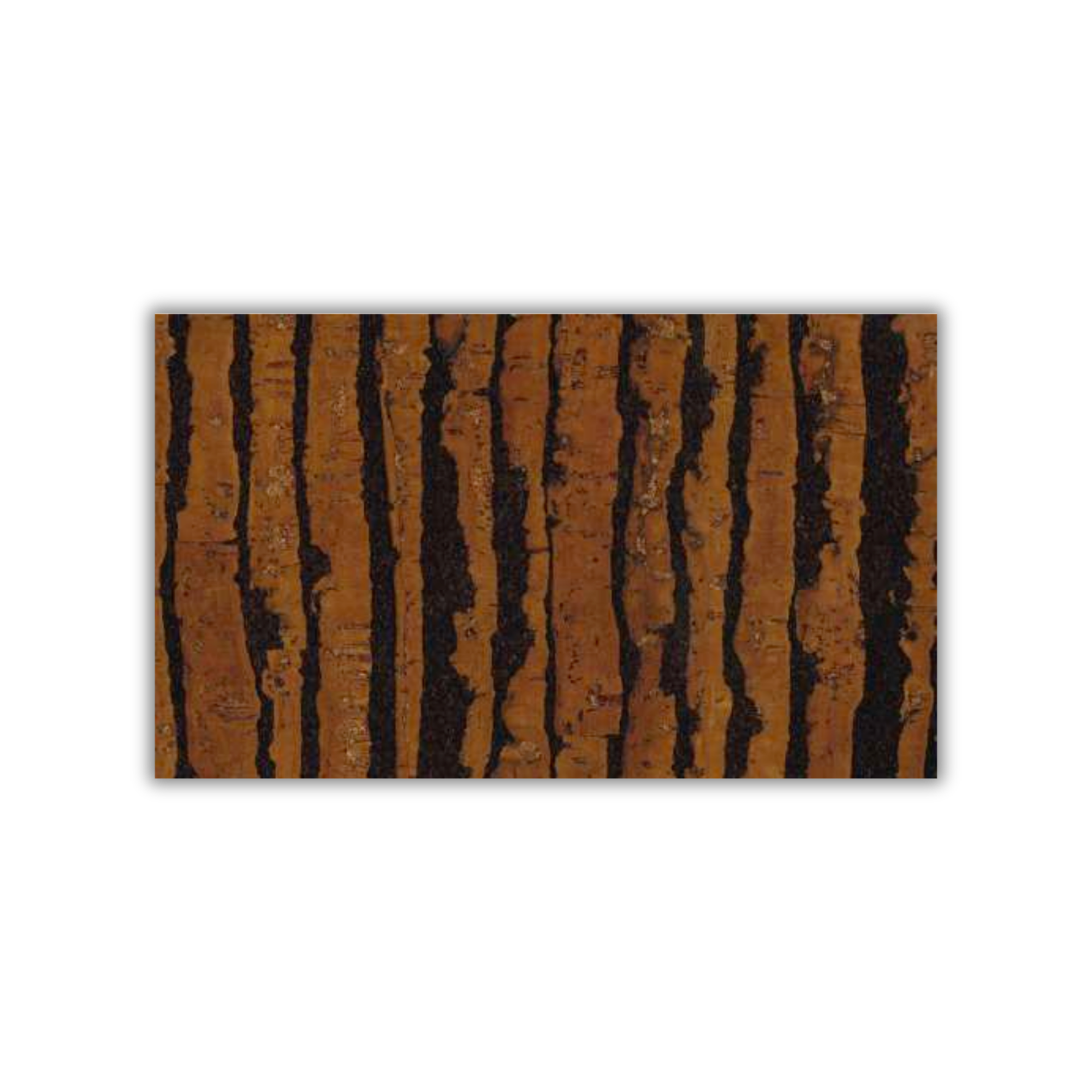 Tiger Brown striped cork wall tile 3mm wax finish by CorkMart