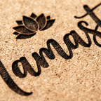Custom laser engraved eco-friendly cork yoga block by CorkMart