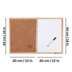 Natural cork memo board with wood frame by CorkMart