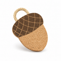 Acorn-Shaped Cork Trivet 18 × 16 cm on white background