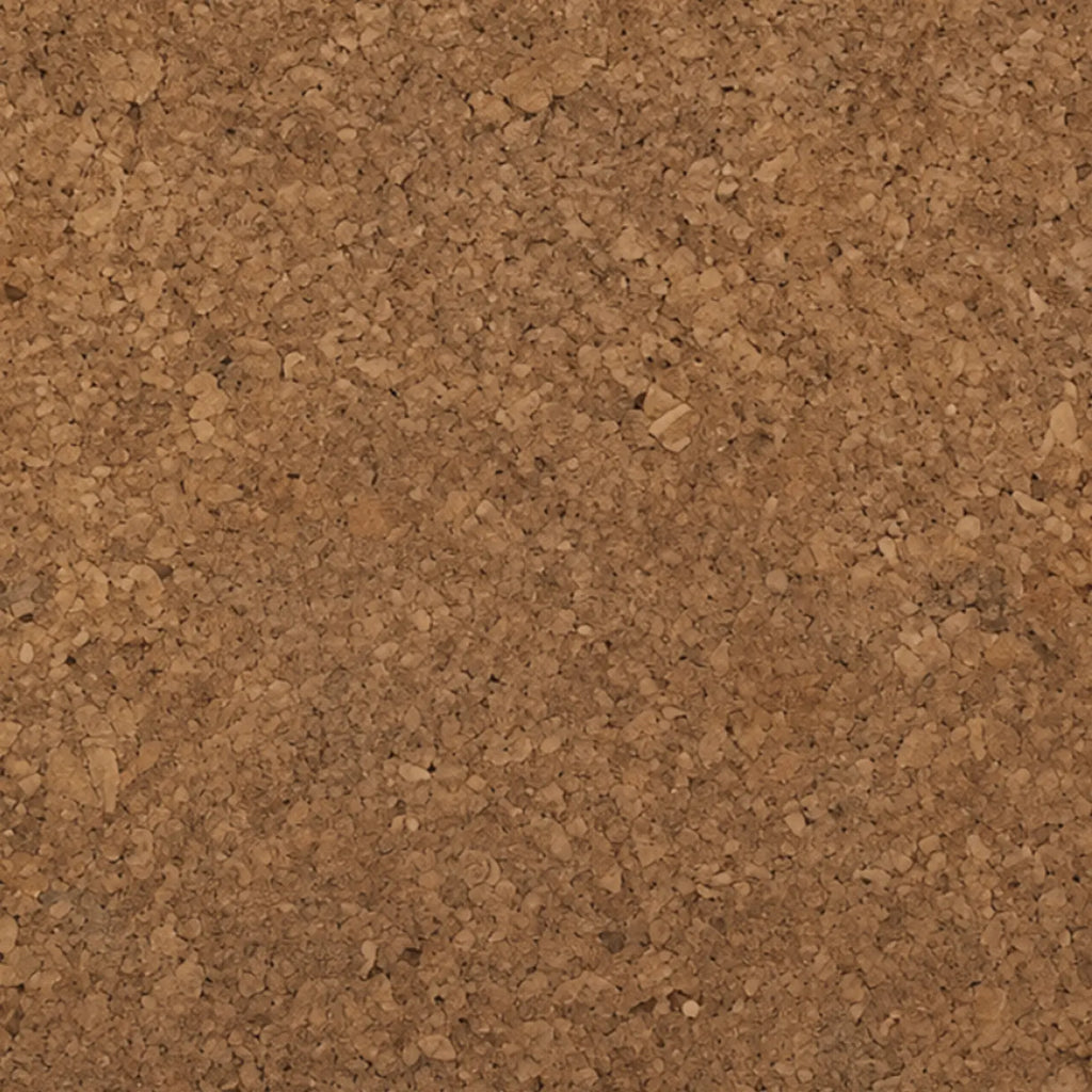Acoustic Brown cork acoustic wall tile close-up showing the real warm brown cork texture and waxed surface