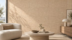 Acoustic Cream cork acoustic wall tile shown in a conceptual architectural interior visualization