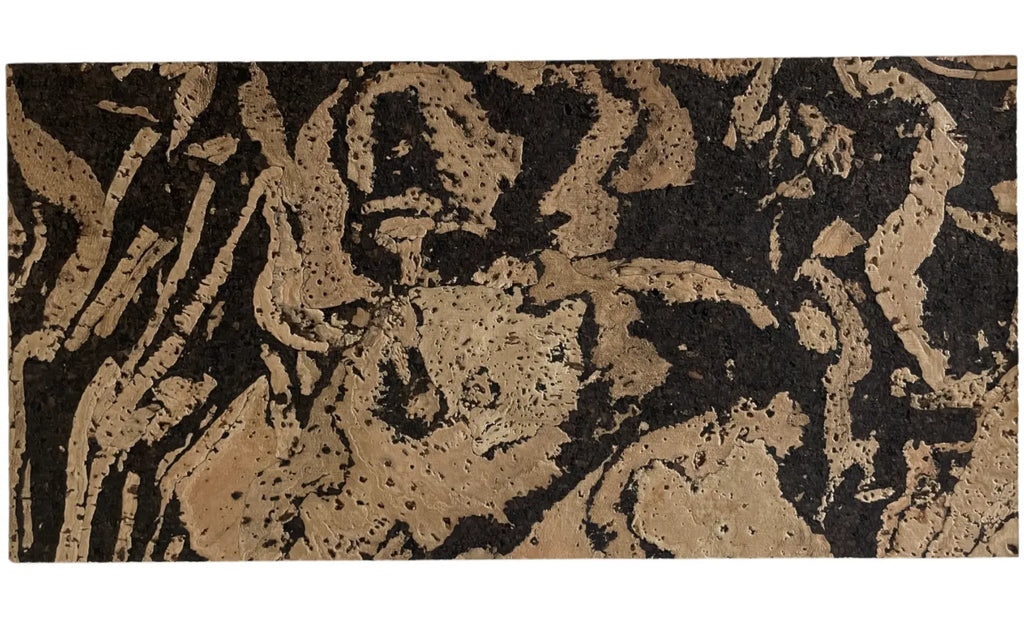 Aquarios cork wall tile, 600 × 300 mm, natural cork decorative surface