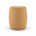 Barrel Cork Stool, Ø395 × H450 mm, isolated on white background