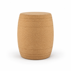 Barrel Cork Stool, Ø395 × H450 mm, isolated on white background
