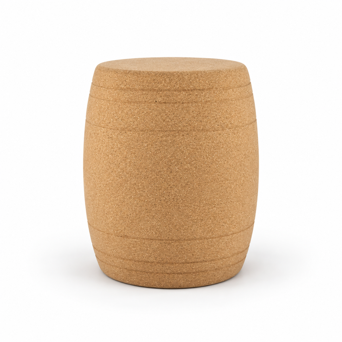 Barrel Cork Stool, Ø395 × H450 mm, isolated on white background