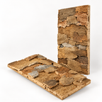Belly Cork Bark Wall Panel shown from an angled view with natural bark relief and approx. 20 mm thickness