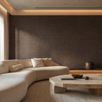 Black Cork wall tile shown in a conceptual architectural interior visualization