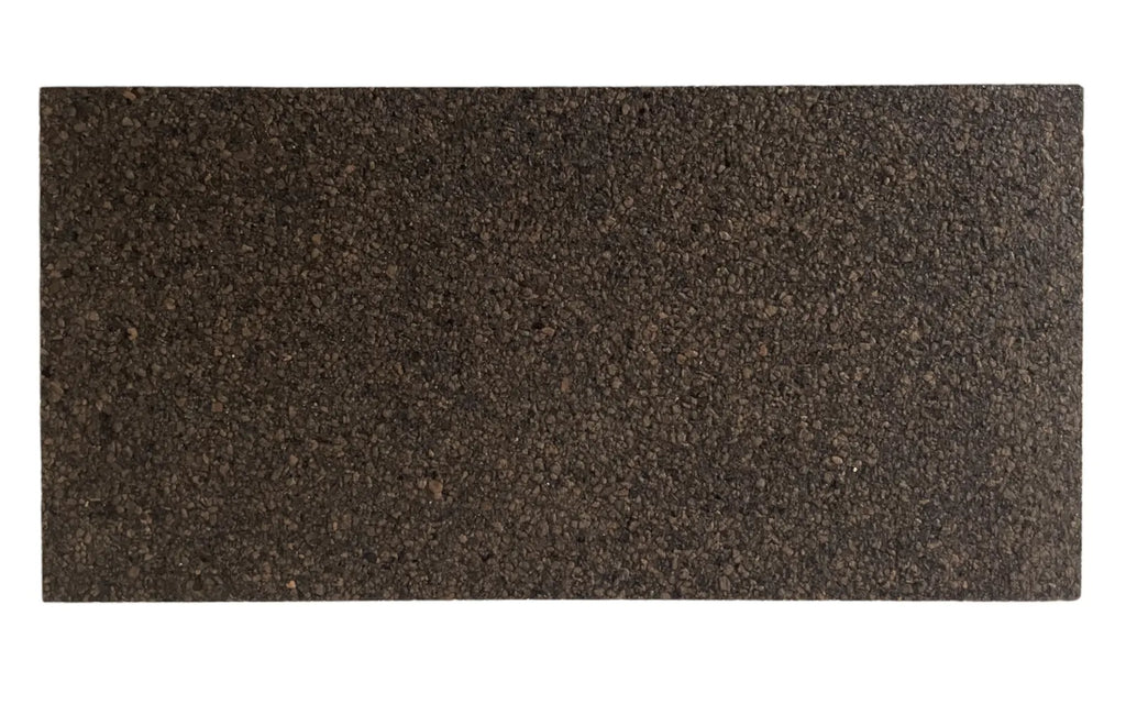 Black Cork wall tile, 600 × 300 mm, dark natural cork decorative surface