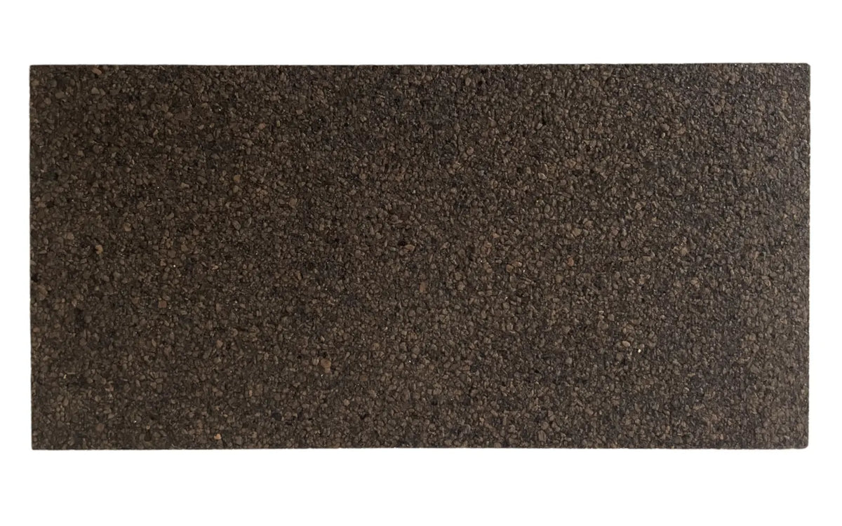 Black Cork wall tile, 600 × 300 mm, dark natural cork decorative surface