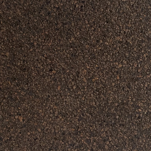 Black Cork wall tile close-up showing the real dark cork texture and natural tonal variation