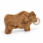 Bull-Shaped Cork Trivet Angola alternate studio angle